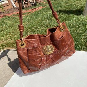 Brown Makowsky Purse with Gold Details